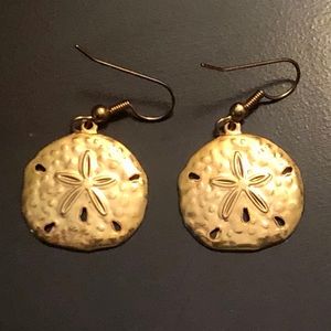 Gold Silver Dollar Earrings